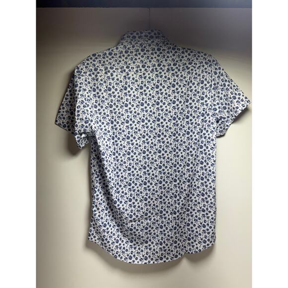 Denim & Flower Zmen’s Button Front Shirt Sz Small Blue Floral Rickey Singh - Picture 10 of 10